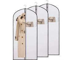 KEEGH Kleidersack Kleiderschutzhüllen zur Aufbewahrung und Reisen 137cm,Motten Beweis Staubdicht Anti-Milbe Atmungsaktiv für Kleid Kostüme Anzüge Mäntel