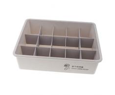 PETSOLA Stoffbox Aufbewahrung Unterwäsche Ordnungssystem kleiderschrank Socken Box - 15-Grid Dark Gary