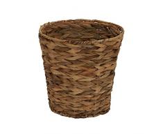 Household Essentials Gewebtes Wasser-Hyazinthe-Flechtweide-Abfall-Korb, natürlich