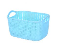 hhuanxiao Aufbewahrungsbox Kreative Nachahmung Rattan Box Desktop Aufbewahrungkorb Kunststoff Hohle Lagerung Korb Badezimmer Dusche Korb Trümmer Veranstalter