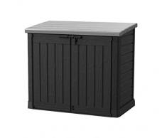Koll Living Gartenbox Mülltonnenbox Gerätebox Schuppen für 2X 240 Liter Mülltonnen - 100% schimmelfrei durch Belüftung - Modell 2021
