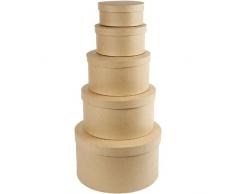 Lottashaus 5x Pappschachtel Hutschachtel Schachtel 35,5cm Basteln Gestalten Pappschachteln Schachteln