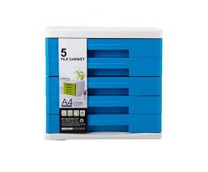 Mnjin Zeitschriftenablage, Desktop Drawer Sorter Schreibtisch Schubladentyp Bürobedarf Tragbares, ordentliches Zeitungsständer-ABS-Material (Größe: 10,7 Zoll * 13,5 Zoll ** 9,8 Zoll)