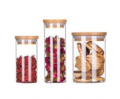 Box Aufbewahrungsbox FüR KüChe VorratsbehäLter FüR Lebensmittel Transparentes Glas Mit Deckelverschluss Lagerung Leicht Zu Reinigender MehrzweckbehäLter Hohe TemperaturbestäNdigkeit +