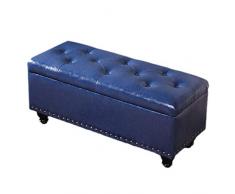 Fußschemel Multifunktionale osmanische Aufbewahrungstruhen Gepolsterte Hocker Luxusmode Sofa Sitzbank Platzsparende maximale Belastung 300 kg Hocker (Farbe: Weiß, Größe: 80 * 40 * 45 cm)