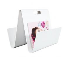 Riess Ambiente Zeitungsständer Cassie Weiss aus Holz Magazinständer Magazine Zeitschriftenhalter Zeitschriften Ständer