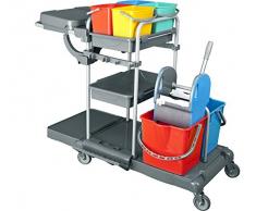 CleanSV® Deluxe PROFI PE REINIGUNGSWAGEN WISCHWAGEN SYSTEMWAGEN