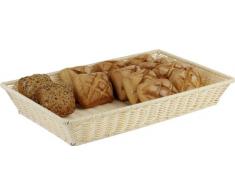 APS Poly-Rattan Flechtkorb GN 1/2 - 32,5 x 26,5 cm, H 8cm Rattan / Polypropylen natur, unzerbrechlich wasserfest, spülmaschinenfest stapelbar