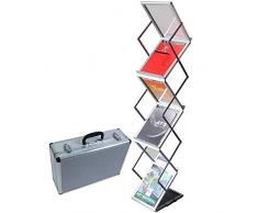 HL-TD Zeitungsständer Boden Displayständer Magazinständer for A4 Aluminiumlegierung Faltungsinformation Rack Einzigen Bequem (Color : A4 Information Rack)