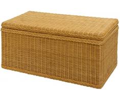 korb.outlet Truhe/Wäschetruhe aus Rattan (Honig, Klein)