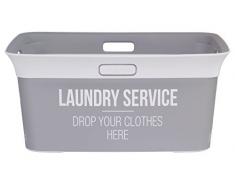 Ondis24 Wäschetruhe Wäschekorb Wäschepuff mit Belüftung Moda Service 45 Liter mit 4 Griffen Wäschesammler