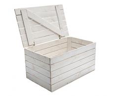 1x Neue Holztruhe in Weiß (größte Größe)