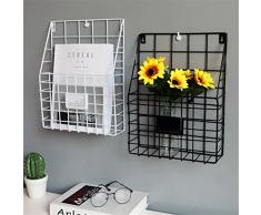 schöner Zeitschriftensammler aus Eisen Bücherregal als schickes Badzubehör – auch für Bücher, Tablets und Co. geeignet – Schwarz