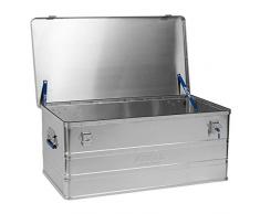 ALUTEC MÜNCHEN 2011142 Aluminiumbox Classic mit Zylinderschloss 900 x 490 x 380 mm, Silber