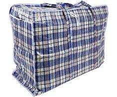 PLASTIKTASCHE Auswahl Jumbo Unterbettkommode Wäschetasche Aufbewahrungs Tasche kariert Auswahl XXL XL L GROß