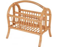 korb.outlet Klassischer Zeitungs-ständer, Magazin-sammler aus Rattan gestäbt, Handarbeit (Terracotta)