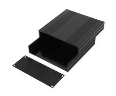 Aluminium Box - Schwarz Aluminium Leiterplatte Box Split Typ DIY Electronic Project Enclosure Fall