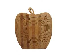 Obstkorb Design: Elefant Elefantenkuh Elefantendame, wunderschöner Klappkorb Bamboo 30 x 30 cm aus Bambusholz Faltkorb Holzkorb Korb Schale aus Bambus Obstkorb Dekoschale Obstschale Holz faltbar Gemüseschale Obstteller, ideal