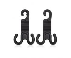 Leezo 2 Auto Kleiderbügel Auto Rücksitz Aufhänger Universal KFZ Kopfstütze Haken Haken für Einkaufstasche, Kleidung, Rucksack, Lebensmittels Tasche Handtaschen