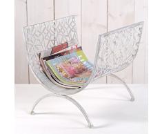 Zeitungskorb/Holzkorb Sisley, Antik weiß 36x38 cm