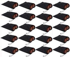 Fanaticism 20 Stück Schuhbeutel mit Zugband, 39*30cm, Schwarz