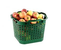 Erntekorb Gartenkorb 25L 10 St. grün Made in Germany, robust, stapelbar, langlebiger Kunststoff