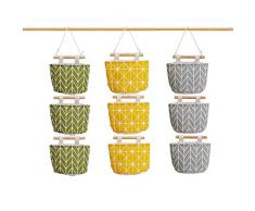Mein HERZ 9 Stück Hängender Organizer Wand Hängetasche, (13×7,5×4,5cm) Süß Ordnungssysteme Hängender Organizer, Hängeorganizer Hängeaufbewahrung Aufbewahrungstasche für Kinderzimmer Schlafzimmer Tür