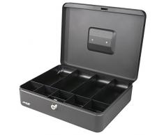 HMF 10019-02 Geldkassette Scheinfächer Münzfächer | 30,0 x 24,0 x 9,0 cm | Schwarz