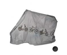 Relaxdays 1 x Fahrradgarage aus Polyethylen, reißfeste Schutzhülle, Sonnenschutz, robuste Abdeckung 200 x 115 cm, in Grau