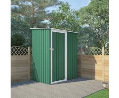 SVITA Geräteschrank Geräteschuppen Metall-Schrank Metall-Schuppen Garten-Schrank 130 cm x 80cm x 186 cm - Farbwahl (Grün)