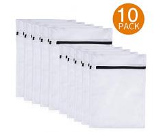 PaiTree 10er-Pack Wäschesäcke für Waschmaschine, Robuste Wäschebeutel aus Netzstoff mit Reißverschluss, Wäschenetze für Delikat, Blusen, BHs, Strumpfwaren, Unterwäsche, Dessous und Babykleidung