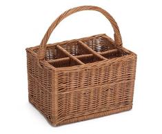 Prestige Wicker Flaschenkorb aus Weide, Natur, für 6 Flaschen, 36 x 26 x 39 cm