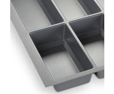 ORGA-BOX® III Besteckeinsatz Besteckkasten silbergrau für 30er Schublade z.B. Nobilia ab 2013 (473,5 x 194 mm)