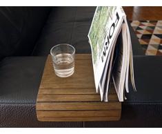 Sofaüberzug aus Holz mit Magazinständer 20 verfügbare Farben als dunkles Nussbaumholz Möbel für Couch- und Sesselarmlehne Aus Pappelsperrholz Modernes Tablettisch-Design des italienischen Designers