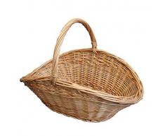 BURI Kaminholz-Korb aus Weide 57x32x31cm Kaminkorb Holzkorb Brennholz Feuerholz Deko