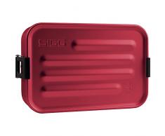 Sigg Vesperbox Metal Box Plus S Red, Lunch Box Aluminium mit Unterteilung, Rot - 0.9 Liter, Rot, S, 8539.10
