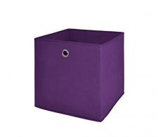 Möbel Akut Faltbox 4er Set in der Farbe brombeer, Aufbewahrungsbox für Raumteiler oder Regale