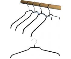 Hagspiel 10 Stk. Kleiderbügel aus Metall, schwarz beschichtet, ca. 6 mm, 40 cm lang