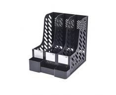 Mnjin Magazinablage ，Stiftablage Magazinhülle DREI-Link-Dokumentenrahmen Schreibtisch Dokumenten-Organizer-Halter (Farbe: A1)