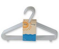 Bieco Kleiderbügel Kinder Baby Kinderkleiderbügel Babykleiderbügel Kunststoff Hangers Hosensteg Aufbewahrung für Kleiderschrank Schrank Länge 29,5cm, 16 Stück, weiß, schmal, Artn 90016147