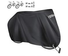 Favoto Fahrradabdeckung Wasserdicht Fahrrad Abdeckplane 210D Oxford-Gewebe Hochwertige Fahrradgarage Plane Fahrrad schutzhülle mit Beutel 200 x 110 x 70 CM Schwarz (L)