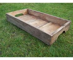 Regalkorb-Schubladenkorb Tablett aus recyceltem Holz, ca. 47 x 25 x 7cm