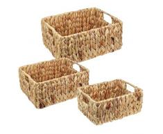 Vidal Regalos Set 3 Mehrzweckkörbe, Palmblatt, 3 Grössen bis 32 cm
