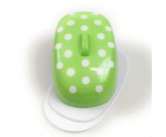 Berossi Butterdose Kunstoff hellgrün Butter Dose Kunststoff mit Deckel BPA Free zur Aufbewahrung im Kühlschrank Kunststoff Butter Box Green Butterdose Plastik drehbare Servierplatte Dose Retro Style