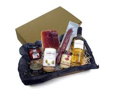 Geschenkkorb mit Spanischen Feinkost Delikatessen - Tapas Abend - Geschenkset Präsentkorb Spanien mit Wein