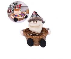 Sarplle Weihnachten Obstkörbe Rattan Obstschale Candy Aufbewahrungskorb Obstschale Rattankorb für Süßigkeiten, Kekse, Trockenfrüchte