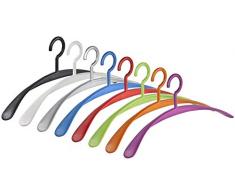 Kleiderbügel Garderobenbügel Wing 8 Farben schwarz, weiß, Silber, blau, rot, grün, orange und violett