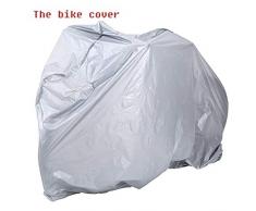 PPangUDing Fahrradabdeckung Wasserdicht Sonnenschutz Hochwertige Fahrradgarage Plane Wasserfest Motorradabdeckung Aufbewahrungstasche Fahrradschutzhülle Regenschutz Schutzbezug (XL, Silber)