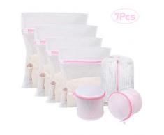 GBYAN 7 Stück Wäschenetz Mesh Wäschesack mit Premium-Reißverschluss, Travel Storage Organizer Tasche, Wäschesack, Bluse, BH, Socken, Strümpfe, Unterwäsche, Unterwäsche