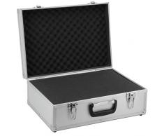 Aluminium-Koffer (LxBxH) 45 x 32 x 17,5 cm Alukoffer Koffer Farbe Silber/Alu Werkzeug Kasten Box